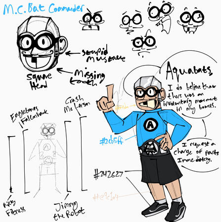 A character study of MC Bat Commander from The Aquabats!