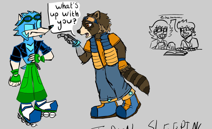 A drawing of my characters’ characters. OC-ception, if you will.