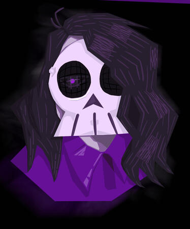 A stylized self-portrait