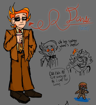 Part of the planning of a character (Dante)